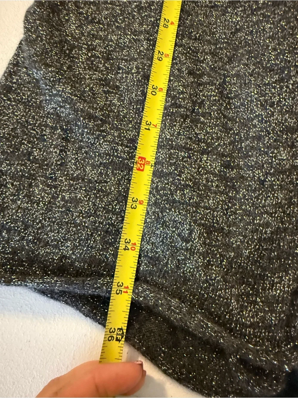 Ann Taylor Long Scarf Dark Grey Silver Woven Sparkle Stylish Cashmere Silk Wool